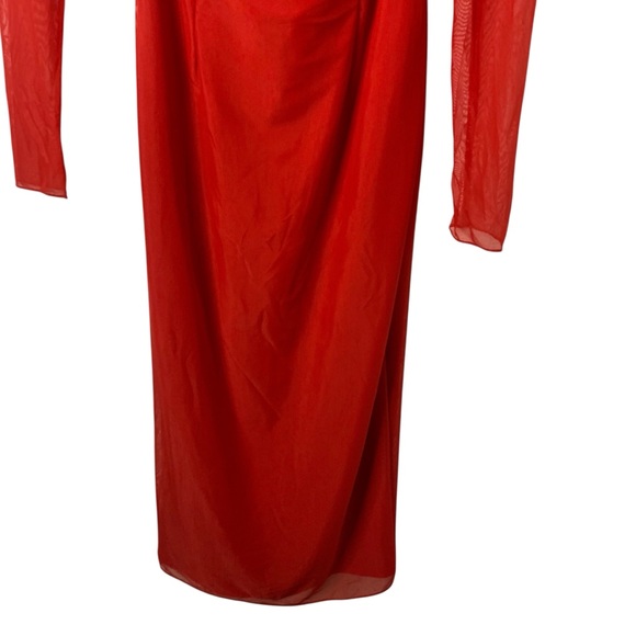 House of CB MP Scarlet Red Pink Lace Nylon Bodycon Corset Seraphina Dress Glam - Picture 7 of 9